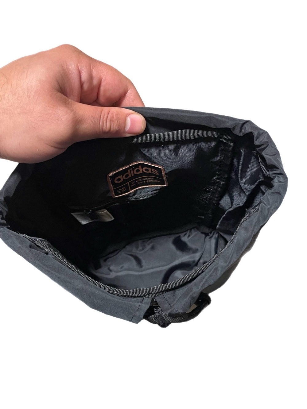 NWOT: ADIDAS Premium Mini Faux Leather Black Backpack - Picture 5 of 6